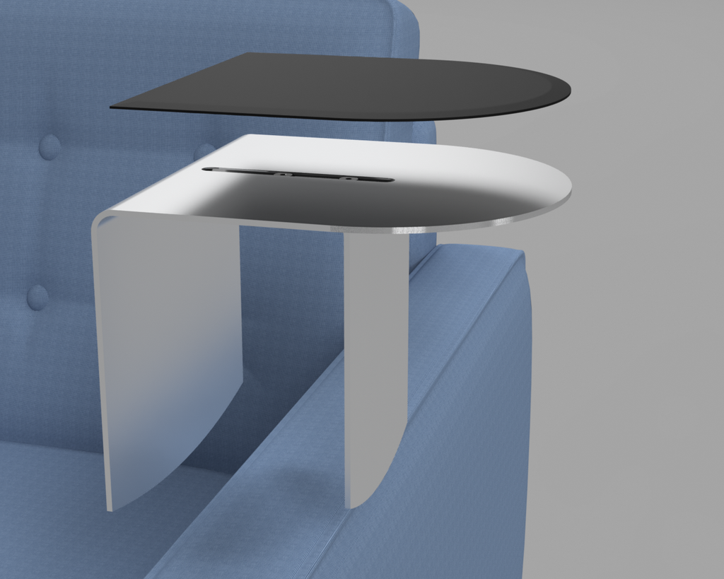 Wingz Table&#8482 - Modern Aluminum Armrest Table